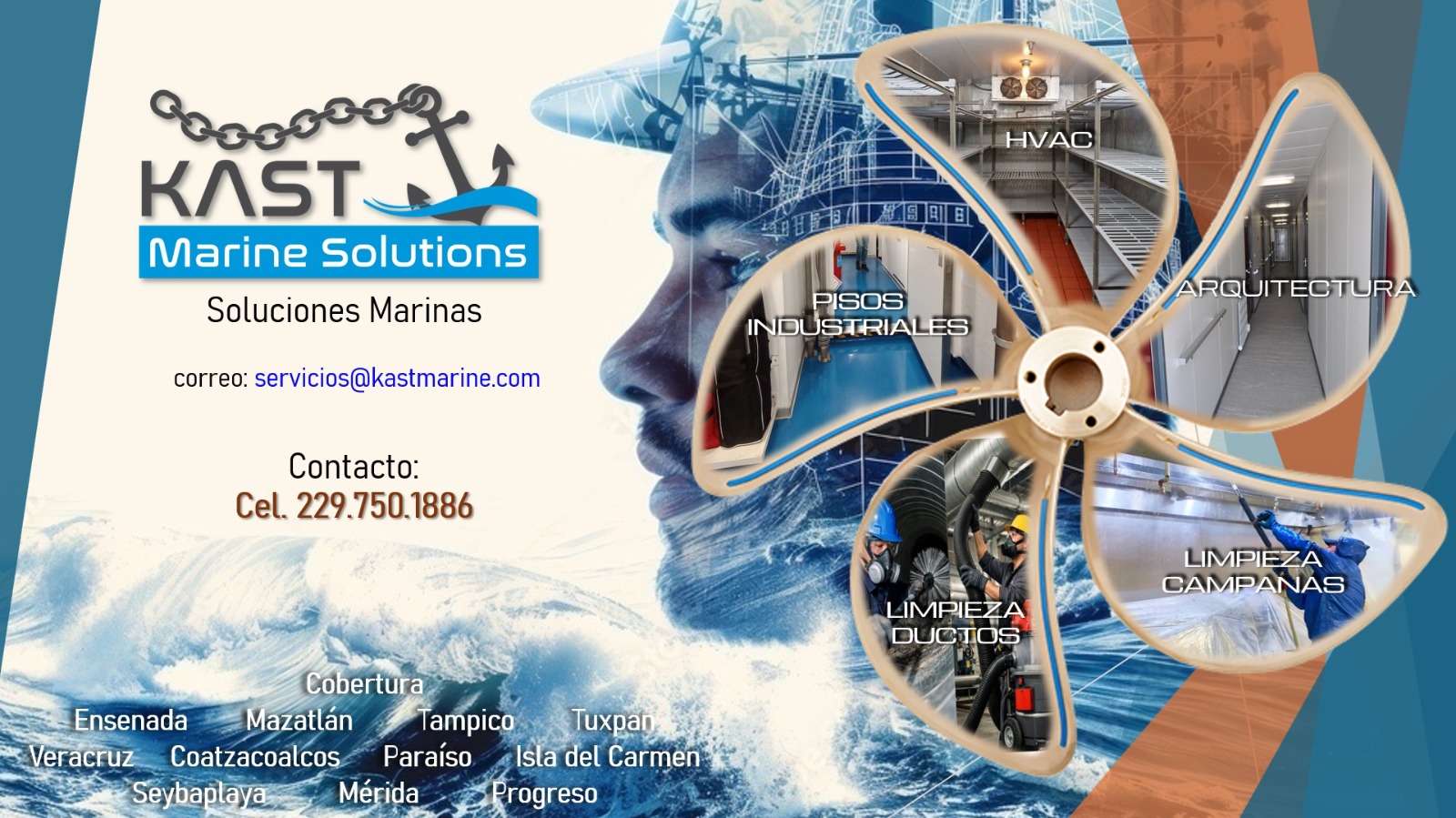 Flyer de servicios de KAST Marine Solutions